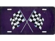 Checkered Flag Purple Airbrush License Plate Free Names on this Air Brush