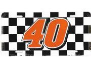 Sterling Marlin 40 Checkered Flag Plate