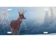 Winter Whitetail Buck License Plate Free Personalization on this plate