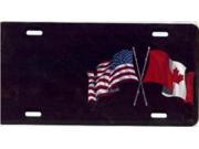 American Canadian Flags Offset Airbrush License Plate Free Names on Air Brush