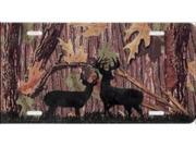 Deer Buck on Camo License Plate Free Names on this Plate