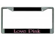 Love Pink Photo License Plate Frame Free Screw Caps with this Frame