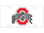 Ohio State Buckeyes Silver Laser License Plate