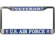 U.S. Air Force Veteran License Plate Frame Free Screw Caps with this Frame