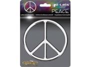 Peace Sign Chrome Auto Emblem