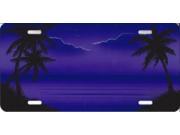 Purple Beach Scene Photo License Plate Free Personalization on this Plate