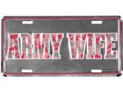 Army Wife Pink License Plate