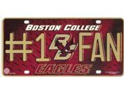 Boston College Eagles #1 Fan License Plate Boston College Eagles #1 Fan License Plate