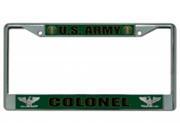 U.S. Army Colonel Chrome License Plate Frame U.S. Army Colonel Chrome License Plate Frame