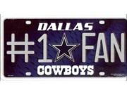 Dallas Cowboys #1 Fan License Plate Dallas Cowboys #1 Fan License Plate