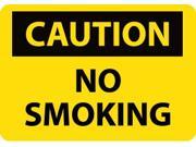 NMC C49R CAUTION NO SMOKING 7X10 RIGID PLASTIC 1 EACH