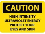 NMC C518RB-CAUTION, HIGH INTENSITY ULTRAVIOLET ENERGY PROTECT YOUR EYES AND SKIN, 10X14, RIGID PLASTIC (1 EACH) NMC C518RB-CAUTION, HIGH INTENSITY ULTRAVIOLET ENERGY PROTECT YOUR EYES AND SKIN, 10X14, RIGID PLASTIC (1 EACH)