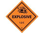 NMC DL43AL DOT SHIPPING LABELS EXPLOSIVE 1.2C 4X4 PS PAPER 500 RL 1 ROLL