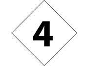NMC DCN44 NFPA LABEL NUMBER 4 4 PS VINYL PAK OF 5