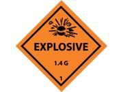 NMC DL172AL DOT SHIPPING LABEL 1.4 EXPLOSIVE G 1 4X4 PS PAPER 500 ROLL 1 ROLL