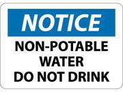 NMC N321AB NOTICE NON POTABLE WATER DO NOT DRINK 10X14 .040 ALUM 1 EACH