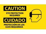 NMC SPSA101P CAUTION EYE PROTECTION REQUIRED BILINGUAL W GRAPHIC 10X18 PS VINYL 1 EACH