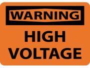 NMC W49R WARNING HIGH VOLTAGE 7X10 RIGID PLASTIC 1 EACH