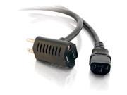 C2G Universal Standard Power Cord with Extra Outlet