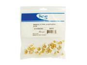 MODULE F TYPE GOLD PLATED 25 PK WHITE