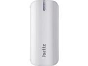 Ibattz PWB WHT 60 6000Mah 2.1 Amp Portable Charger External Battery Pack Power Bank For Smartphones Tablets White