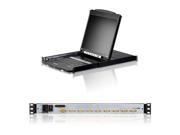 Aten CL5808N Kvm Console With Kvm Switch 8 Ports Ps 2 Usb 19 Inch Rack Mountable 1280 X 1024 1U