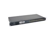 Tripp Lite 24 Port Gigabit Ethernet Switch 12 Outlet PDU 2 SFP 8 POE Ports NSU G24C2P08