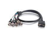 C2G 3ft Premium HD15 Female to RGBHV 5 BNC Male Video Cable