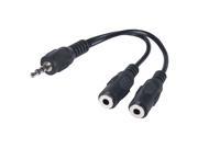 Manhattan 393942 Stereo 3.5Mm Male To 2X3.5Mm Female Y Adapter 6 Inch Easily Share A Single Audio Output