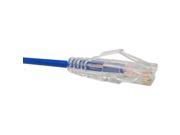 Unirise CS6 20F BLU 20Ft Cat6 Blue Clearfit Slim Snagless 28Awg Patch Cable