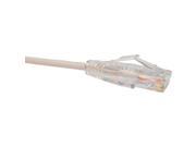 Unirise CS6 20F WHT 20Ft Cat6 White Clearfit Slim Snagless 28Awg Patch Cable