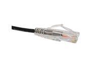 Unirise CS6 15F BLK 15Ft Cat6 Black Clearfit Slim Snagless 28Awg Patch Cable
