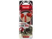 Maxell Classic Earbud with Mic Red