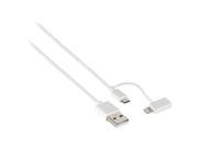 AXXESS MOBILITY AXM USBML 2 in 1 Lightning R Micro USB to USB Charging Data Cable 3.3ft