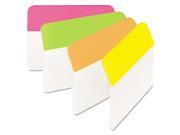 Post It 686A PLOY Hanging File Tabs 2 x 1.5 Solid Angled Assorted Bright 24 PK
