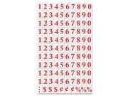 MasterVision KT2121 Interchangeable Magnetic Characters Numbers Red 3 4 Inch H