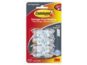 Command 17302CLR Cord Clip Small 1 2 Inch W W Adhesive Clear 8 Pack