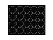 MasterVision FM1605 Interchangeable Magnetic Characters Circles Black 3 4 Inch Dia. 20 Pack