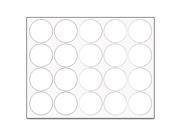 MasterVision FM1618 Interchangeable Magnetic Characters Circles White 3 4 Inch Dia. 20 Pack