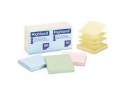 Self Stick Pop Up Notes 3 x 3 Assorted Pastel 100 Sheet 12 Pack