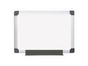 MasterVision MA0207170 Value Lacquered Steel Magnetic Dry Erase Board 17 3 4 X 23 5 8 White Aluminum