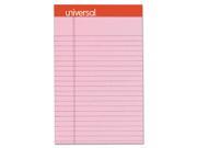 Innovera UNV35894 Fashion Colored Perforated Note Pads 5 X 8 Legal Pink 50 Sheets 6 Pack