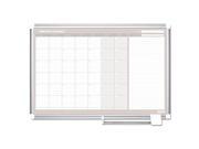MasterVision GA0397830 Monthly Planner 36X24 Silver Frame