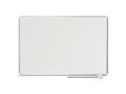 MasterVision MA0594830 Ruled Planning Board 48X36 White Silver