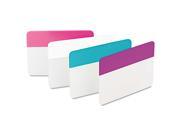 Post It 686 PWAV Durable File Tabs 2 x 1.5 Aqua Pink Violet White 24 Pack