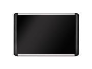 MasterVision MVI270301 Black Fabric Bulletin Board 48 X 72 Silver Black