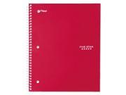 Five Star 72017 Wirebound Notebook Legal Rule 11 X 8 1 2 100 Sheets Red