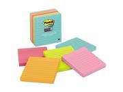 Post it 6756SSMIA Pads In Miami Colors Lined 4 X 4 90 Pad 6 Pads Pack
