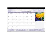 AT A GLANCE DMD17632 Floral Compact Monthly Desk Pad 17 X 10 7 8 2017