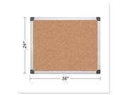 MasterVision CA031170 Value Cork Bulletin Board With Aluminum Frame 24 X 36 Natural